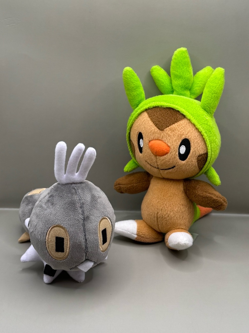 Pokémon Center Japan Scatter Bug and Chespin Plush Stuffed Animal Lot